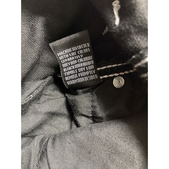 Telepatia  Wide Leg Cargo Jeans Juniors 9/29  Black White Stitch Pockets Hip Hop - Picture 6 of 8